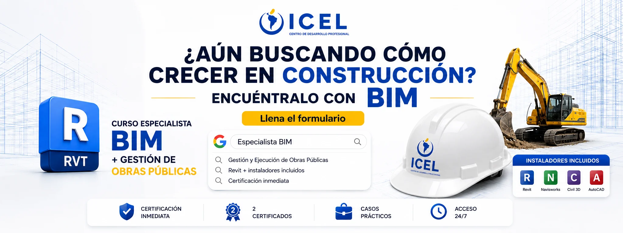 Deja de postergar tu especialización BIM con Revit y Gestión de Obras Públicas, dos cursos grabados por S/200