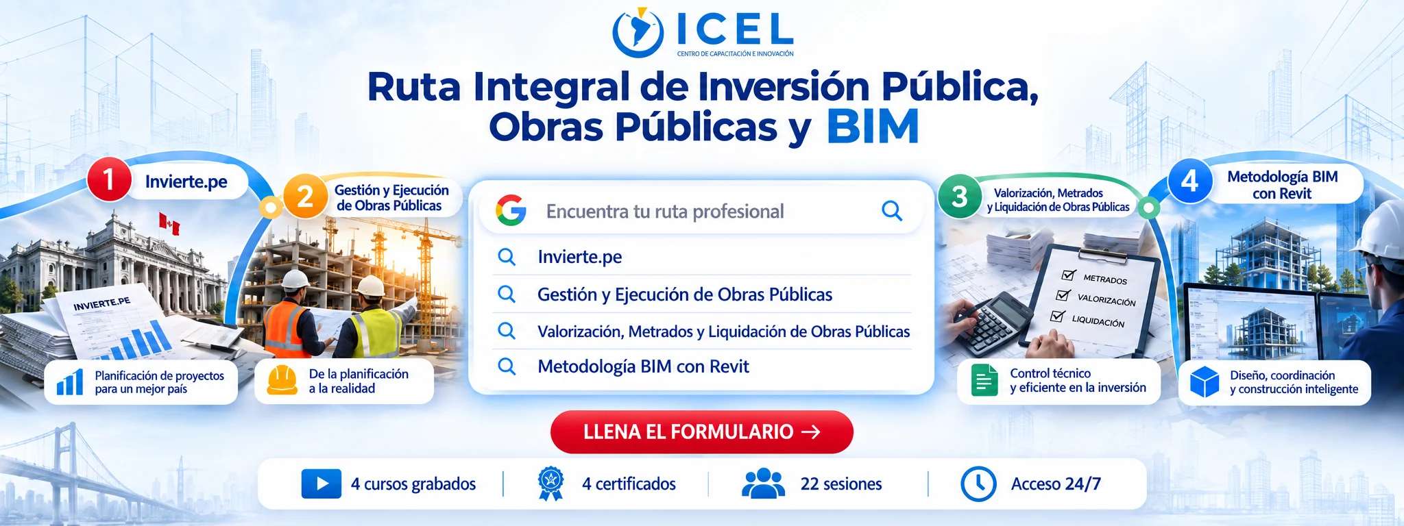 Metodología BIM con Revit, curso grabado incluido en el Combo Obras Públicas + BIM