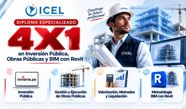 Diploma en 3X1 Invierte.pe + Gestión de Obras Públicas + Valorización y Liquidación